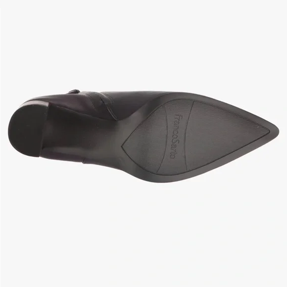 Franco Sarto LEATHER Demmi Pointed Toe Chelsea Ankle Chunky Heel Boot Size 11 - Picture 6 of 13